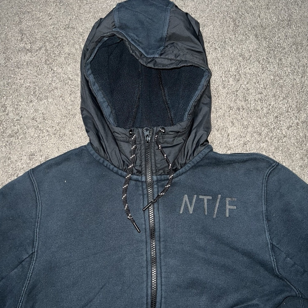 Nike NT/F Black Full Zip Long Sleeve Hoodie Long Sleeve sweatshirt Jacket Men S‎